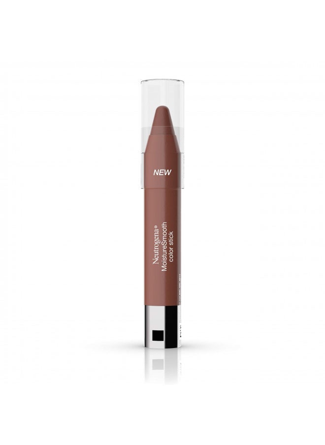 Neutrogena MoistureSmooth Color Stick for Lips, Moisturizing and Conditioning Lipstick with a Balm-Like Formula, Nourishing Shea Butter and Fruit Extracts, 90 Classic Nude,.011 oz