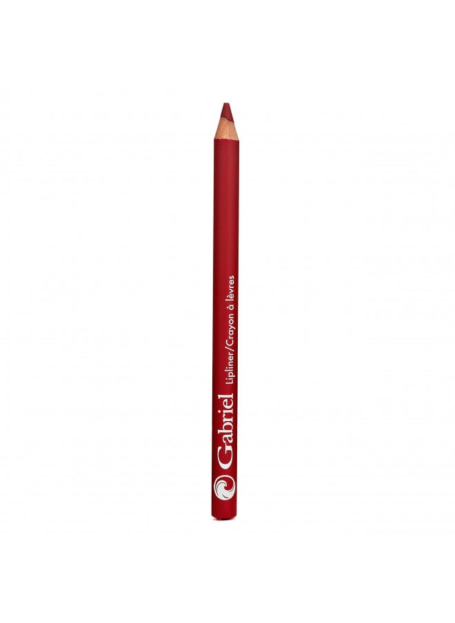 Gabriel Cosmetics Classic Lip Liner (Red - Cherry Red/Cool), Classic Lipliner, Natural, Paraben Free, Vegan, Gluten-free,Cruelty-free, Non GMO, High performance and long lasting, Infused with Jojoba Seed Oil and Aloe, 0.04 oz.