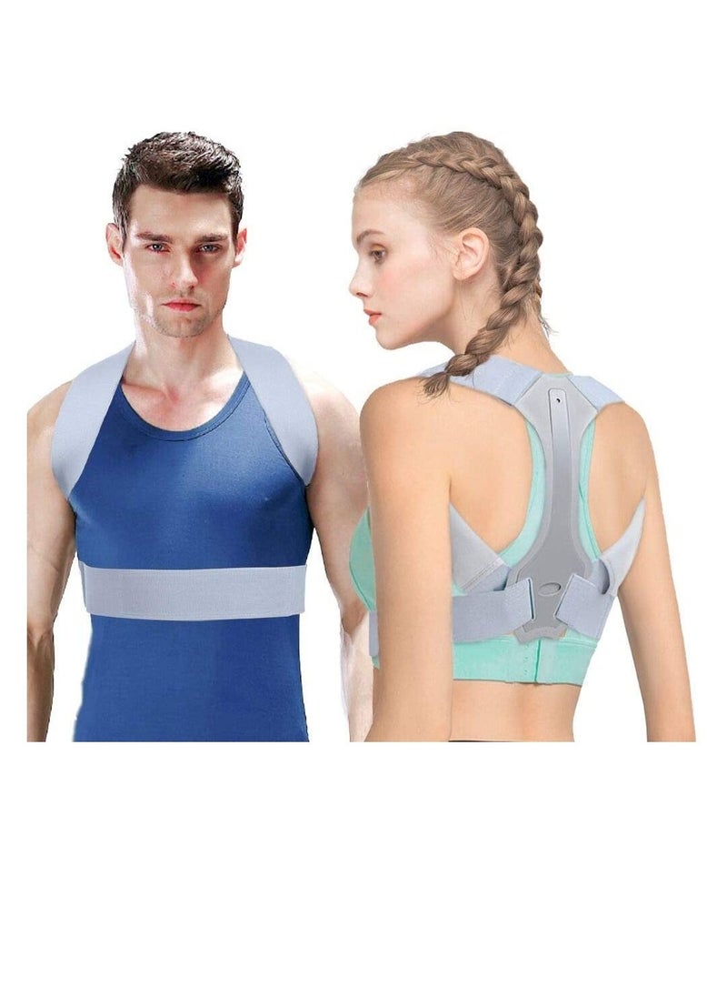 Posture Corrector for Men Women Adjustable Back Brace Belt Sweat Proof Mesh Pain Relief for Neck Back Shoulders Posture Brace Elastic Memory Correction Belt Light and Breathable (L: 33-37