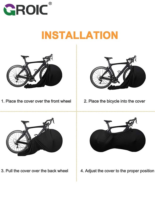 Bike Wheel Cover, Anti-dust High Elastic Outdoor Indoor Washable Bicycle Protection Storage Bag