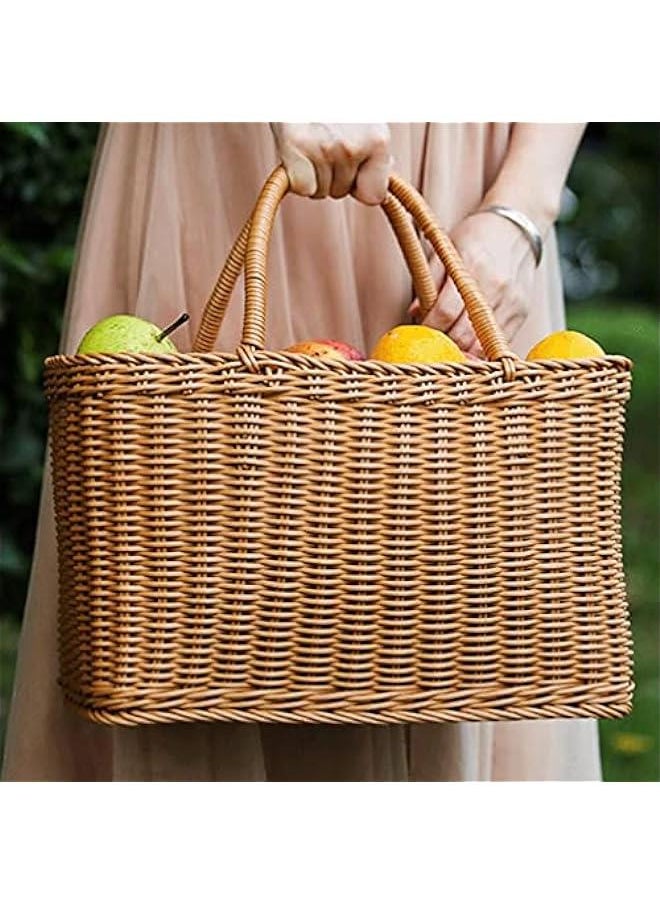 Large Oval Plastic Shopping Basket with Handle for African Market