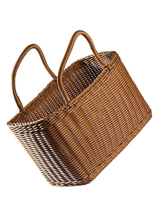 Large Oval Plastic Shopping Basket with Handle for African Market