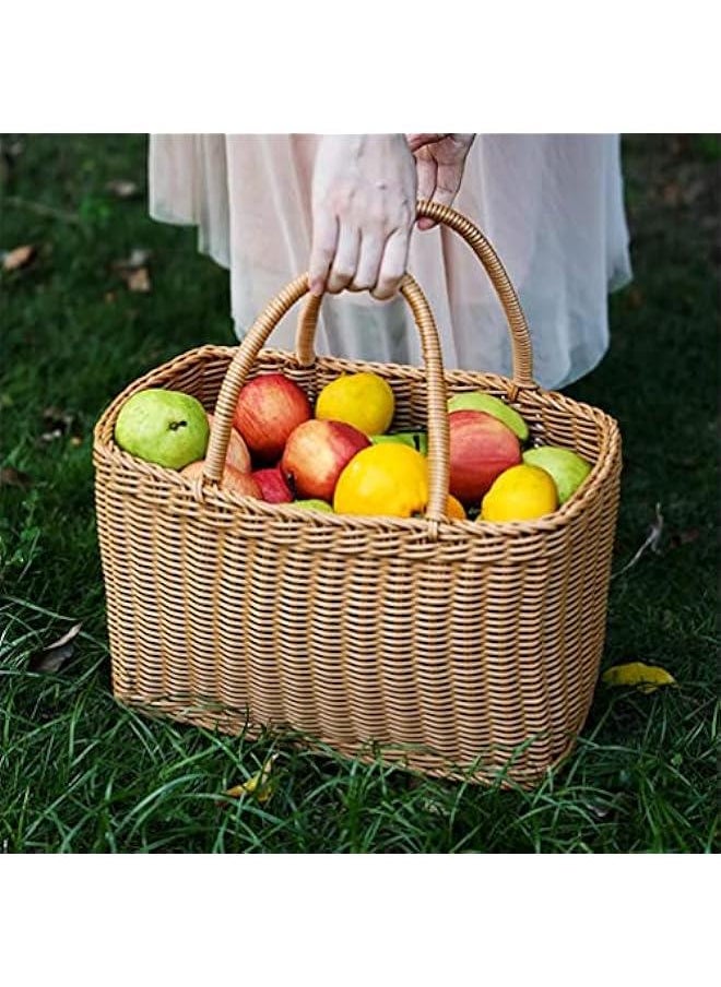 Large Oval Plastic Shopping Basket with Handle for African Market