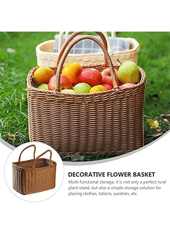 Large Oval Plastic Shopping Basket with Handle for African Market