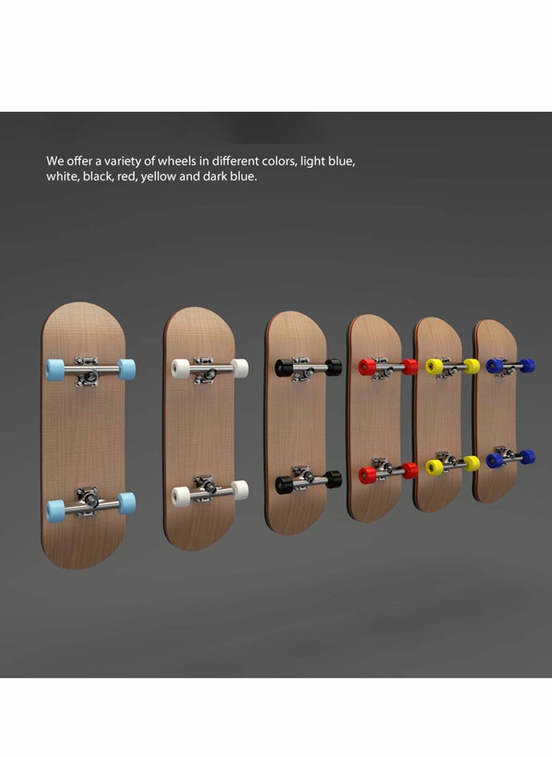 Finger Skateboard, Alloy Mini Skateboard Deck with Pro Fingerboard Tools and Bearing (Black Wheels)