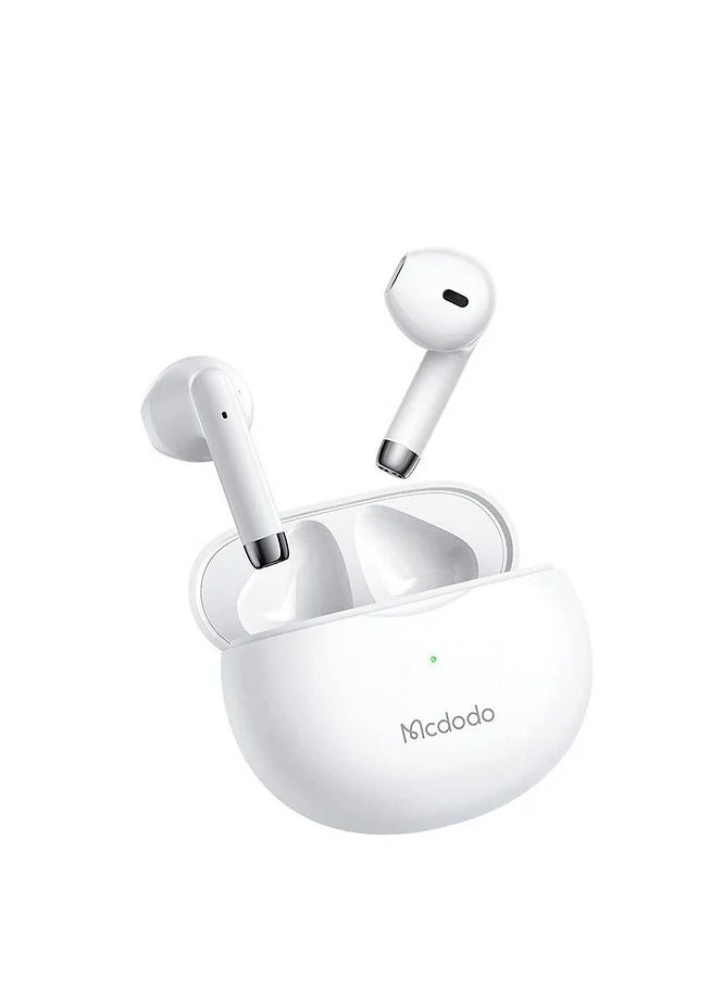 Mcdodo Hp-8031 TWS Bluetooth 5.0 Wireless Headphone Support Wireless Charging White