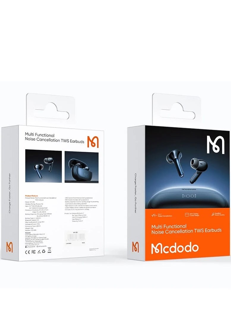 Mcdodo HP-3300 Multi Functional Noise Cancellation Earbuds With Display
