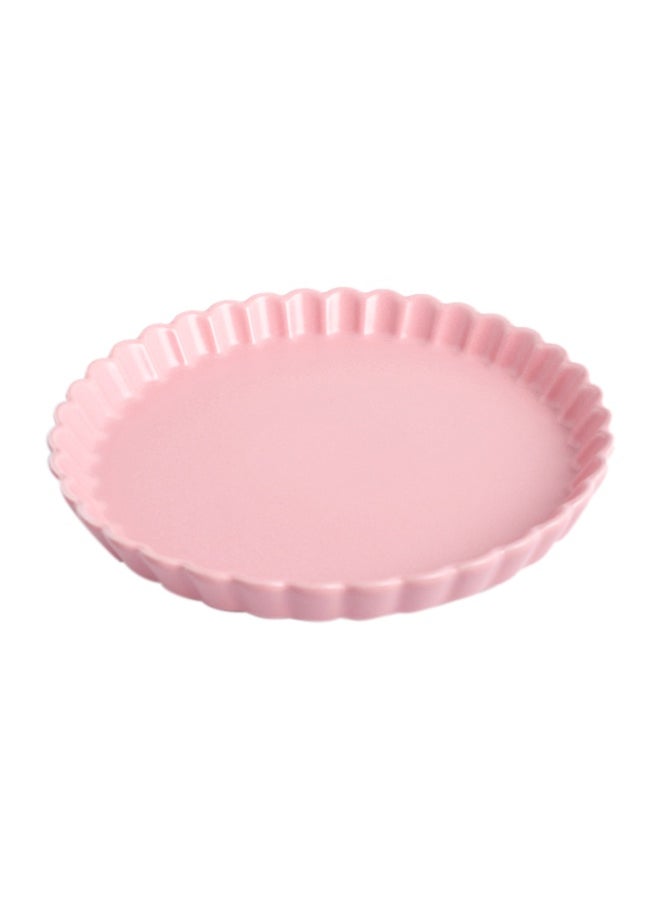 Chrysanthemum Round Shape Pizza Plate Pink 8inch