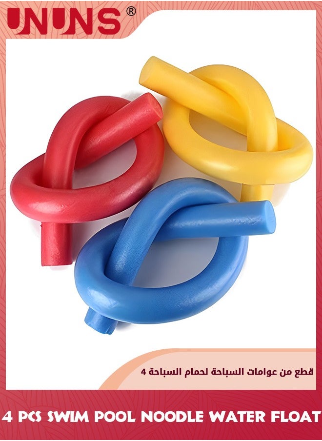 Swimming Noodles 150cm Floating Swimmings Pool Noodle,4 Pcs Water Float Aid Noodles Foam Float For Kids Teens Adults Beginners,Swimming Foam Diy Toys,Swimming Training,4 Colors