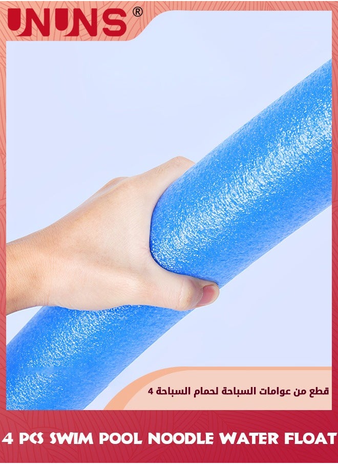 Swimming Noodles 150cm Floating Swimmings Pool Noodle,4 Pcs Water Float Aid Noodles Foam Float For Kids Teens Adults Beginners,Swimming Foam Diy Toys,Swimming Training,4 Colors