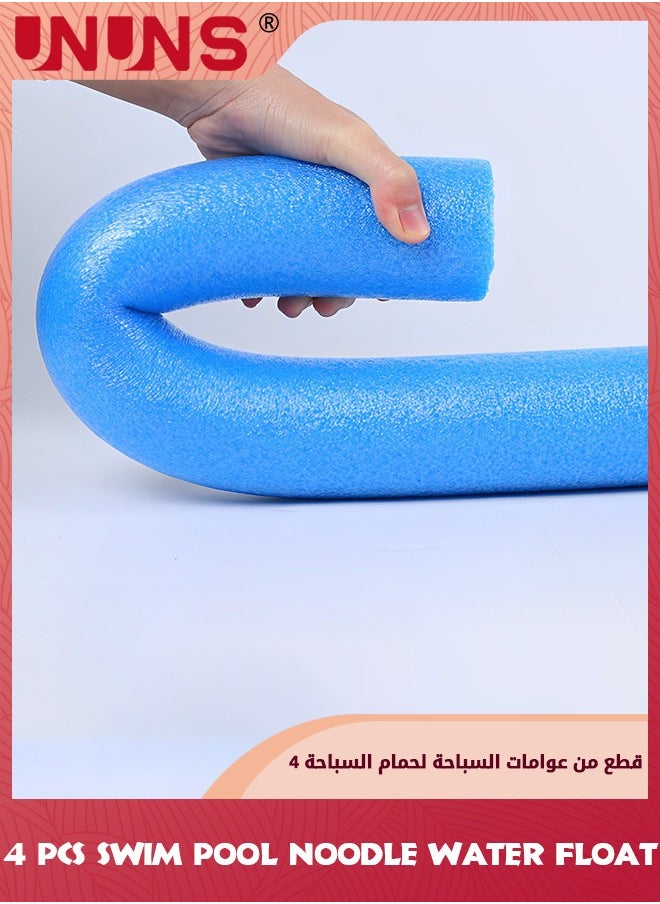 Swimming Noodles 150cm Floating Swimmings Pool Noodle,4 Pcs Water Float Aid Noodles Foam Float For Kids Teens Adults Beginners,Swimming Foam Diy Toys,Swimming Training,4 Colors