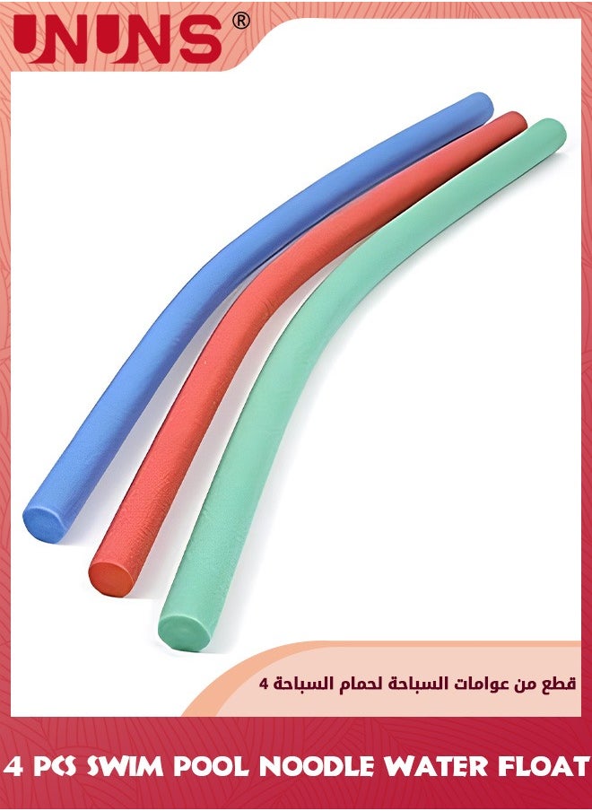 Swimming Noodles 150cm Floating Swimmings Pool Noodle,4 Pcs Water Float Aid Noodles Foam Float For Kids Teens Adults Beginners,Swimming Foam Diy Toys,Swimming Training,4 Colors