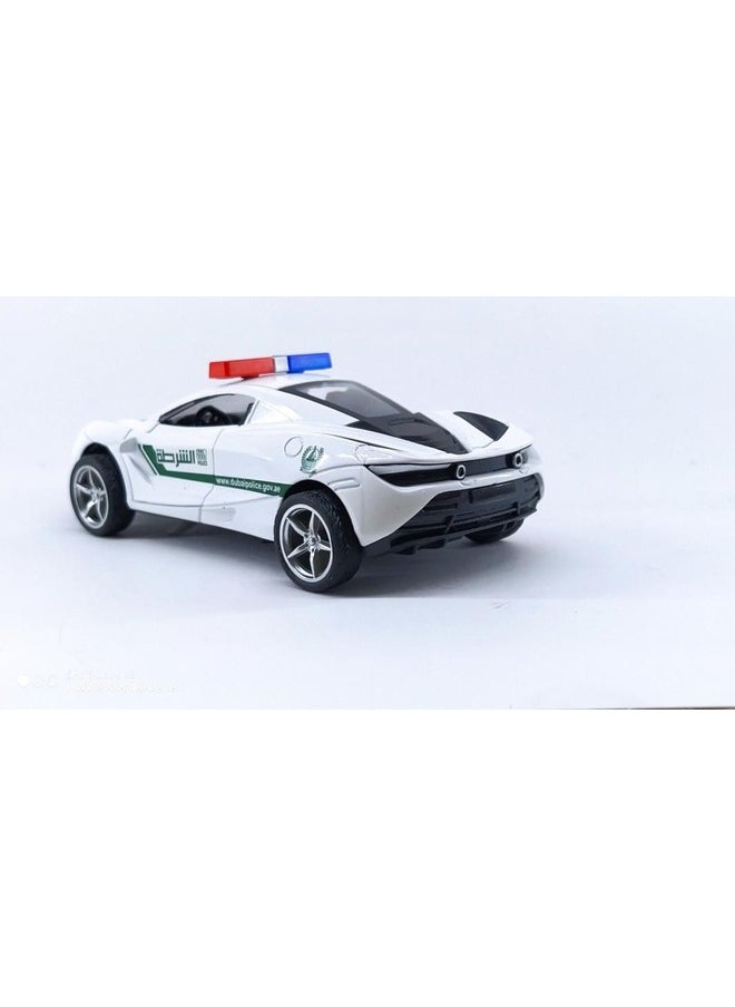 Small Alloy Car Model Die Cast Police Model Car with Openable Doors and Pull Back Function DieCast Car for Kids