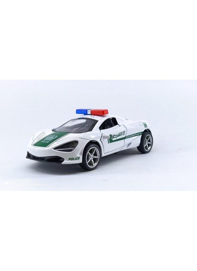 Small Alloy Car Model Die Cast Police Model Car with Openable Doors and Pull Back Function DieCast Car for Kids