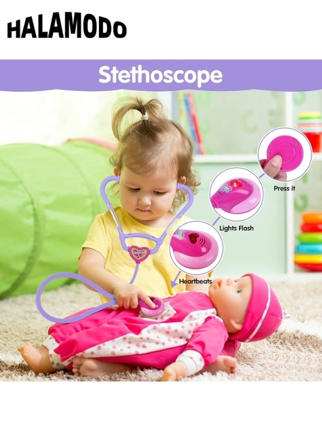 Doctor Kit for Kids Doctor Playset with Storage Bag and Stethoscope Toy Medical Kit Pretend Play Doctor Set Gift for Boys Girls