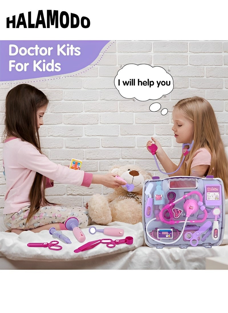 Doctor Kit for Kids Doctor Playset with Storage Bag and Stethoscope Toy Medical Kit Pretend Play Doctor Set Gift for Boys Girls