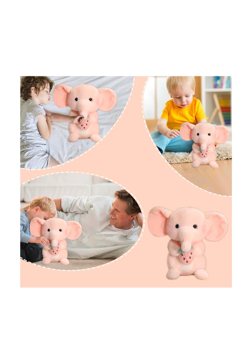 Cute Elephant Plush Stuffed Pillow, Cute Elephant Pillow, Very Soft Hugging Toy Gifts for Bedding, Kids Sleeping Cute Pillow, Soft Plush Doll for Gift, Boys, Girls, Kids Room Decor, Pink