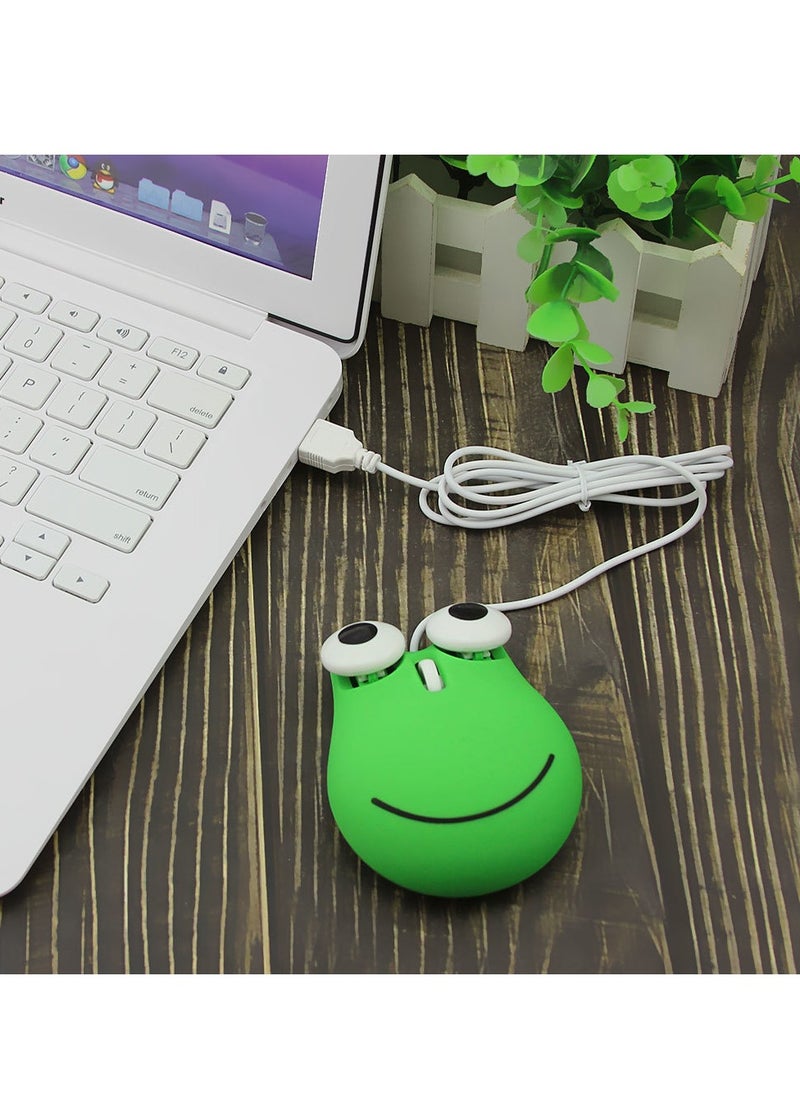 Frog Gaming Mouse, Easy To Use USB Wire Mouse, Comfortable Grip Durable Gaming Mouse, 3D Cartoon Responsive Clicks Funny Mini Mouse For Computer Laptop, (1pc, Green)