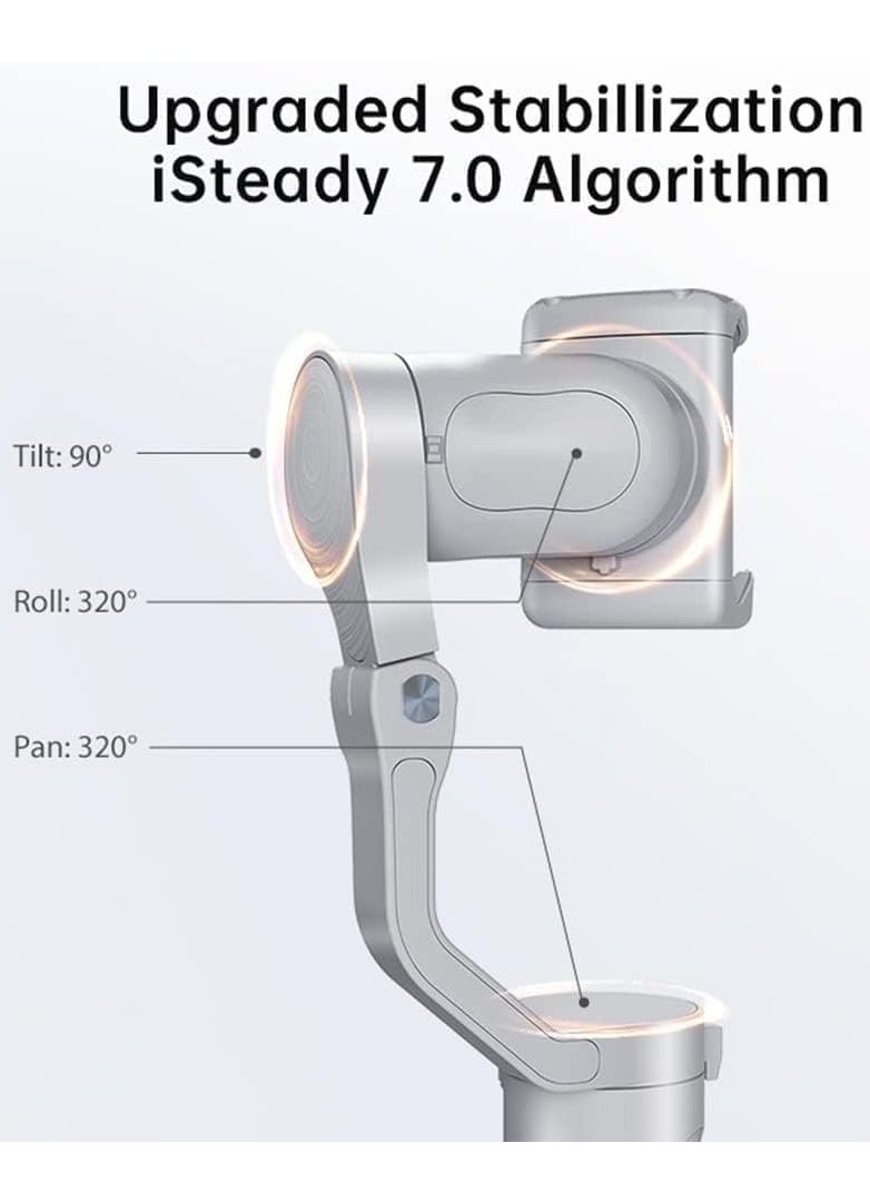 Smartphone Gimbal iSteady XE Kit 3-Axis Stabilizer for iPhone 14, 13 Pro Max & Android – Includes Fill Light, One-Key Inception for Vlogs, Videos & Live Streams (2023 Black Kit)