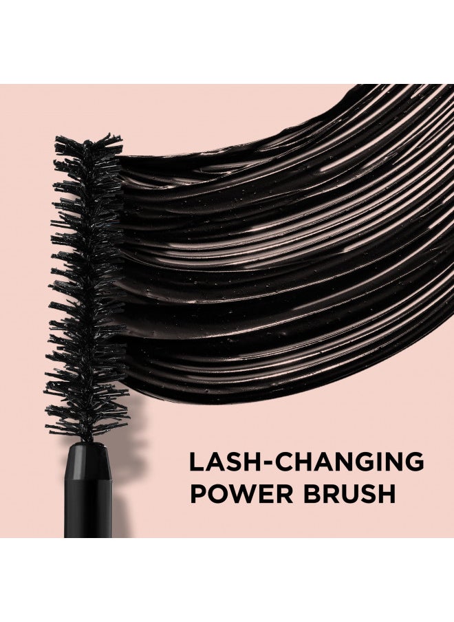 IT Cosmetics Superhero Mascara, Super Black - Elastic Stretch Volumizing & Lengthening Mascara - Lifts, Separates & Conditions Lashes - With Collagen, Biotin & Peptides - 0.3 fl oz