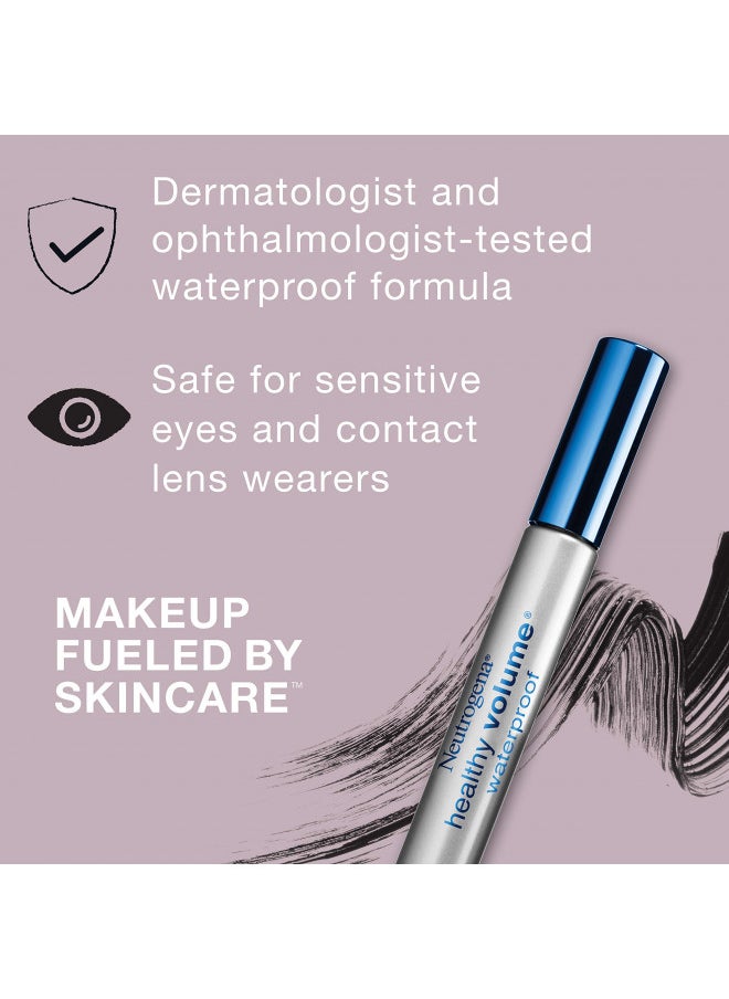 Neutrogena Healthy Volume Lash-Plumping Waterproof Mascara Volumizing And Conditioning Mascara With Olive Oil To Build Fuller Lashes Clump Smudge & Flake-Free Carbon Black 06 0.21 oz