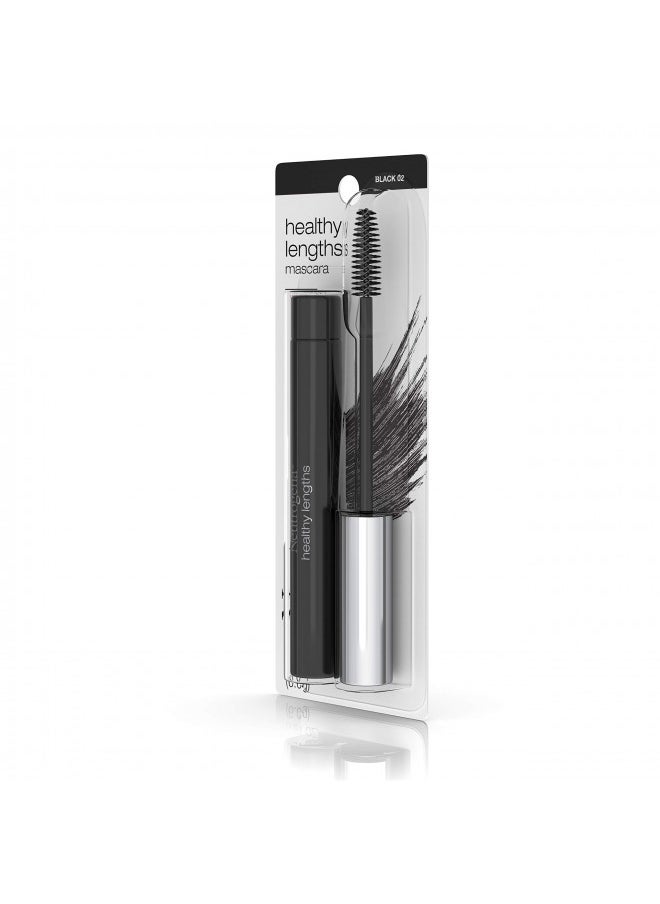 Neutrogena Healthy Lengths Mascara for Stronger, Longer Lashes, Clump-, Smudge- and Flake-Free Mascara with Olive Oil, Vitamin E and Rice Protein, Black 02.21 oz