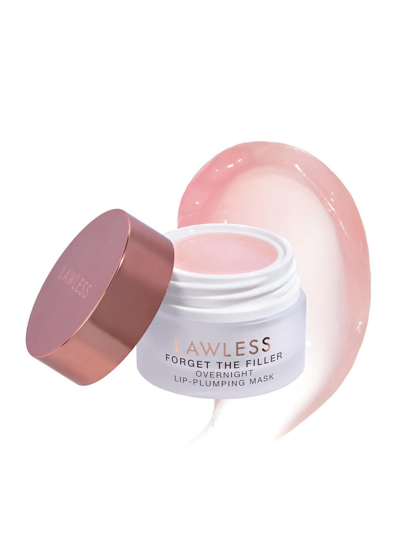 LAWLESS Forget the Filler Lip Mask - Sweet Dreams - Premium Overnight Lip Plumping Treatment with Natural Ingredients Designed to Plump, Hydrate, and Smooth Lips - 0.28 oz