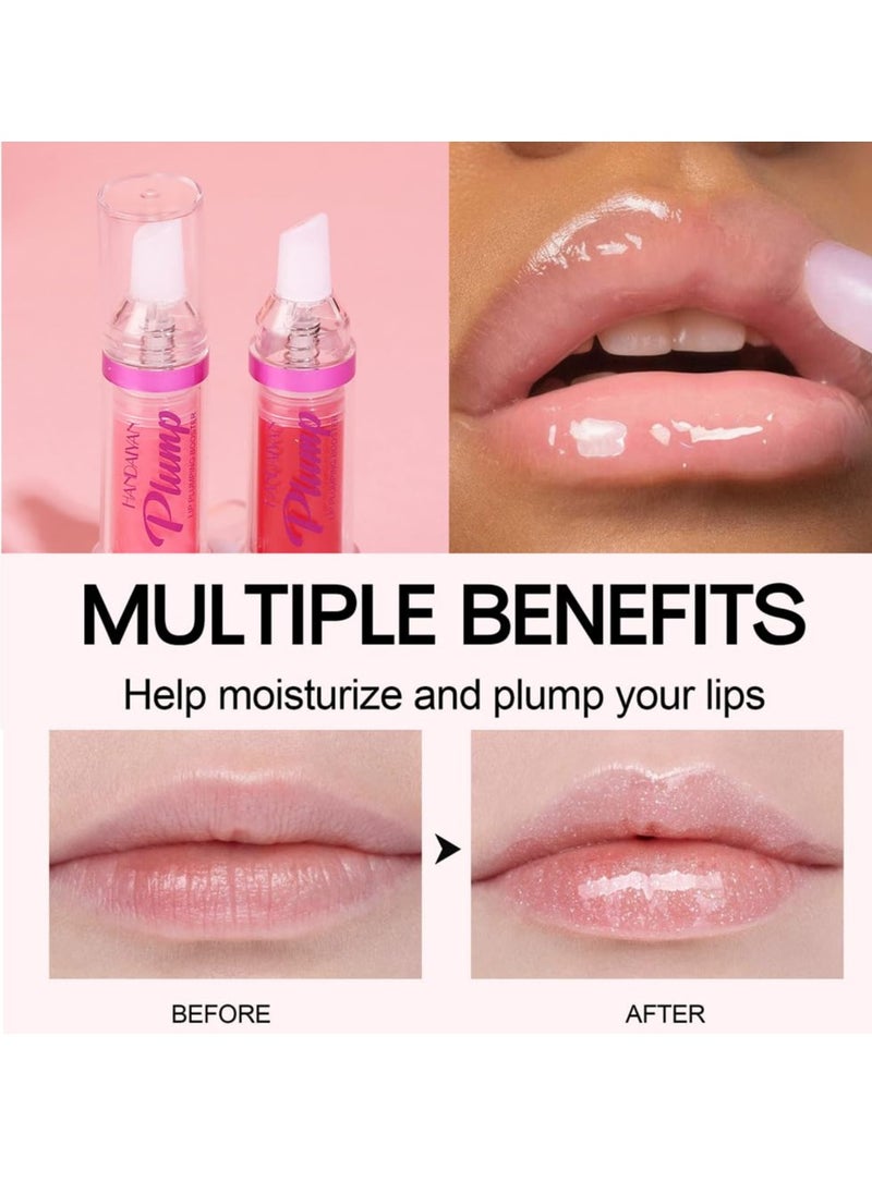 Spicy Lip Plumping Booster,Plumping Lip Oil with Chili Extract,Plump and Pout Lip Plumper for Women Girls,Fuller Lips Instantly,Hydrating,High-Shine (01)