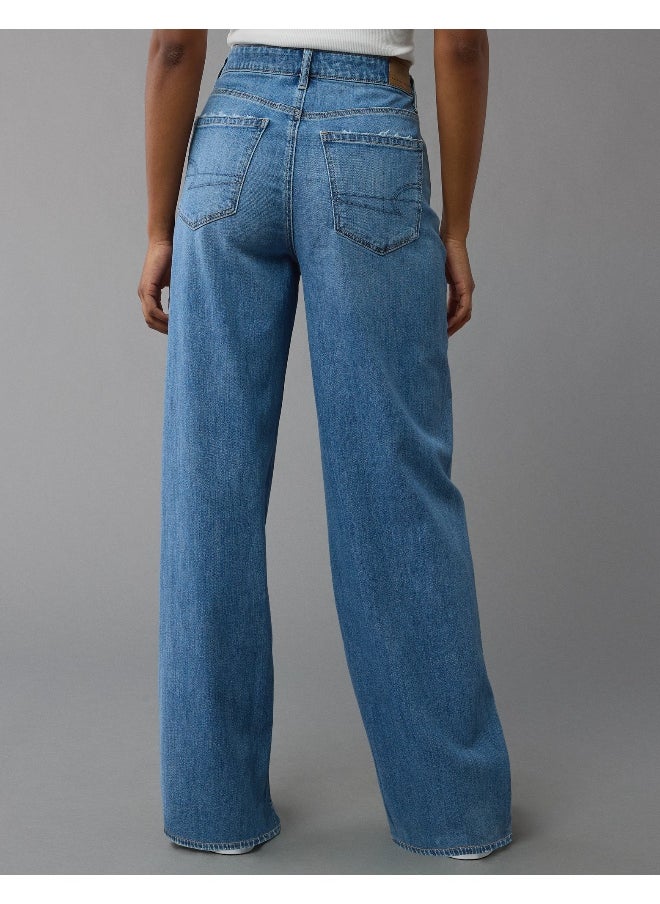 AE Dreamy Drape Stretch Super High-Waisted Baggy Wide-Leg Jean