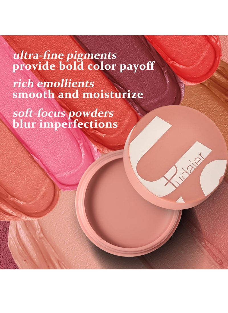 Cream Blush, Matte Moisturizing Makeup Effect, Long-Lasting, Easy to Apply, Anti-smudge, Natural Makeup, Cream Blush Suitable For Women in Various Occasions-(03 Candy Pink)