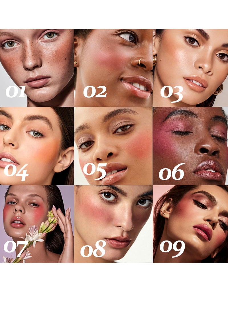 Cream Blush, Matte Moisturizing Makeup Effect, Long-Lasting, Easy to Apply, Anti-smudge, Natural Makeup, Cream Blush Suitable For Women in Various Occasions-(03 Candy Pink)