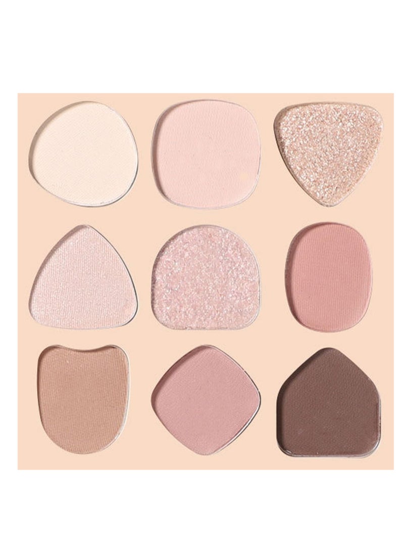 Eye Shadows Palette for Women, 9 Shades Soft Pink Eyeshadow, Nude Blendable Eye Shadow, Matte Shades, Waterproof Long Lasting Quick Drying Nude Eyeshadow, Everyday Natural Look For Women Girls