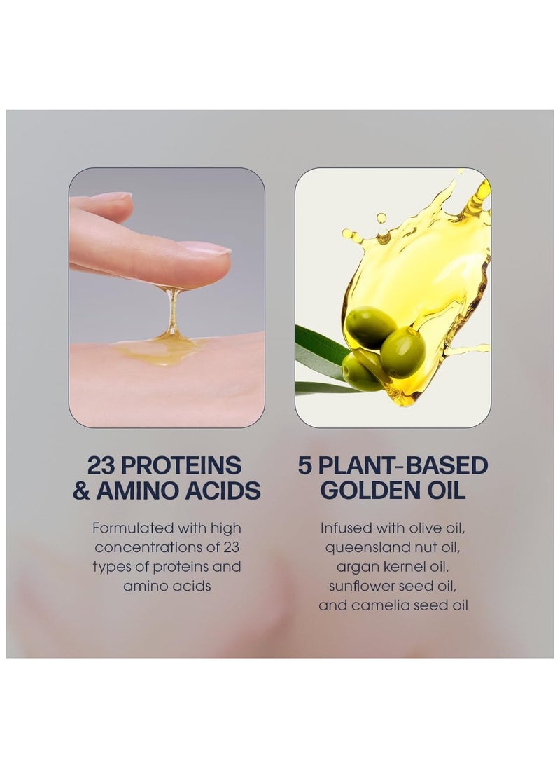 UNOVE Silk Oil Essence Hair Serum 70ml| Nourishing Hair Oil for Dry, Frizzy & Damaged Hair | Lightweight Serum for Shine & Softness | Frizz Control and Split End Care | Leave in Hair Serum