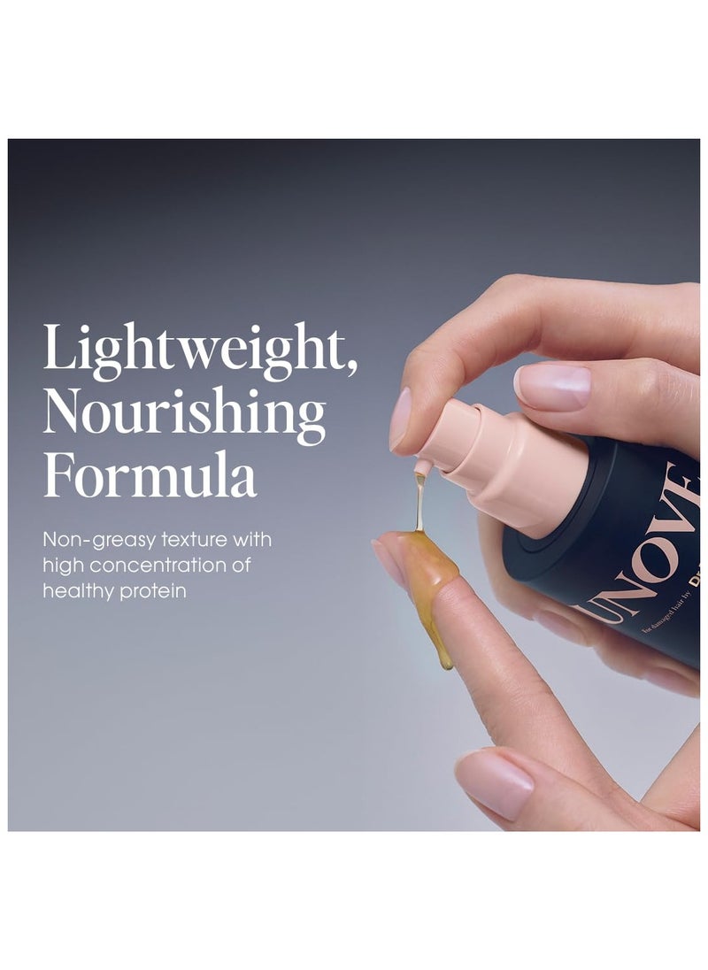 UNOVE Silk Oil Essence Hair Serum 70ml| Nourishing Hair Oil for Dry, Frizzy & Damaged Hair | Lightweight Serum for Shine & Softness | Frizz Control and Split End Care | Leave in Hair Serum