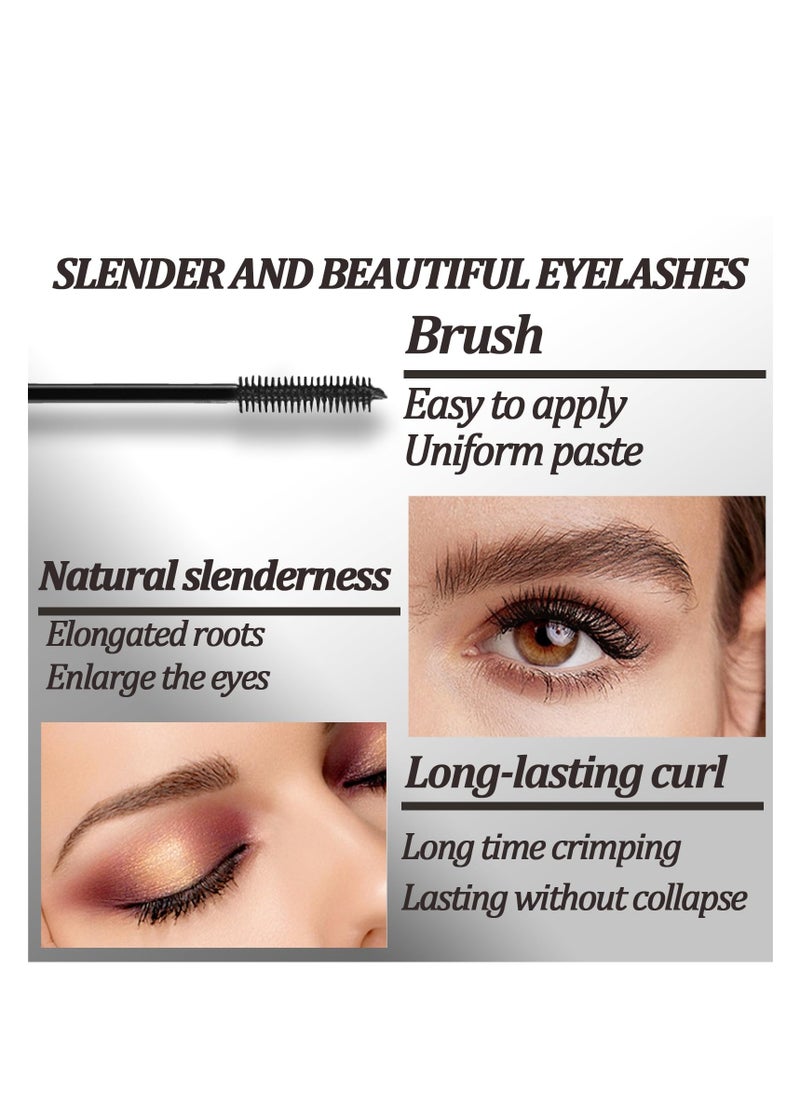 Black Curly Mascara, Waterproof Mascara, Black Mascara Long Lasting Thick Not Smudge, Fiber Mascara, Curly Mascara, Eye Makeup, Easy to color, Mascara Black, Black