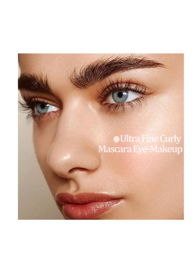 Black Curly Mascara, Waterproof Mascara, Black Mascara Long Lasting Thick Not Smudge, Fiber Mascara, Curly Mascara, Eye Makeup, Easy to color, Mascara Black, Black