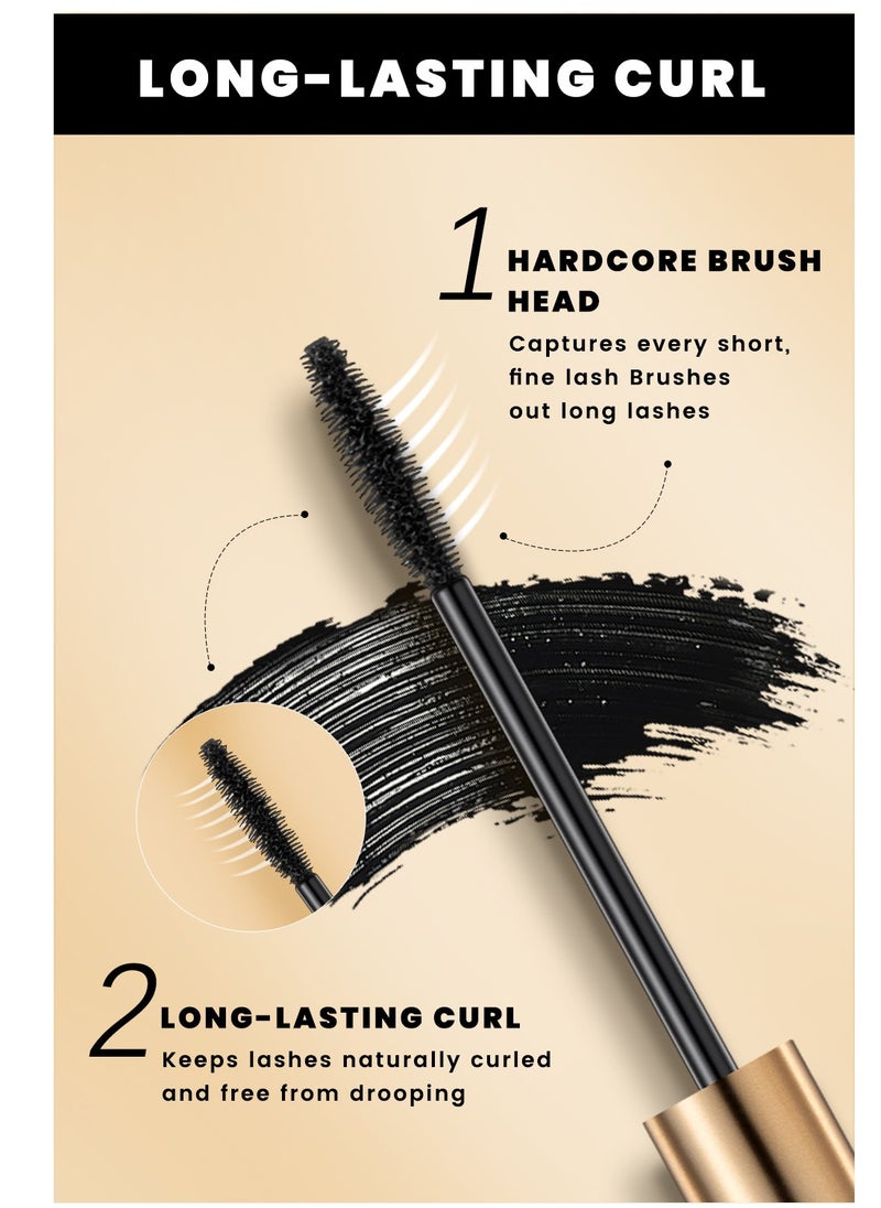 Eyes Makeup Kit with Lash Serum,Liquid Eyeliner,Mascara,2 in 1 Dark and Light Eyebrow Pomade for Eyebrow and Eye Makep, One Set Enough
