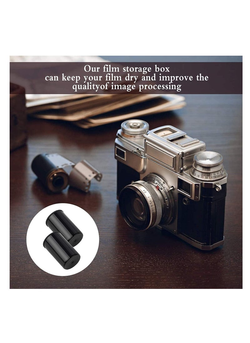 30Pcs Film Canister 35mm Film Cannisters for Science Plastic Film Canister Camera Film Canister with Lids for Scientific Activity Small Accessories Black