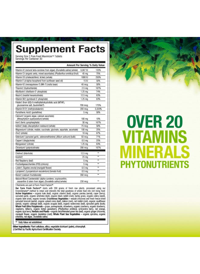 Whole Earth & Sea from Natural Factors, Women's Prenatal Multivitamin and Mineral, Whole Food Supplement, Vegan, 60 tablets, 60 Tablets