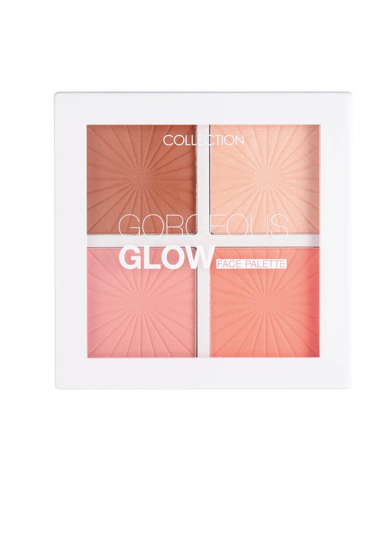 Cosmetics Glow Face Palette Bronzer Blusher and Highlighter All in One, 7.2 g