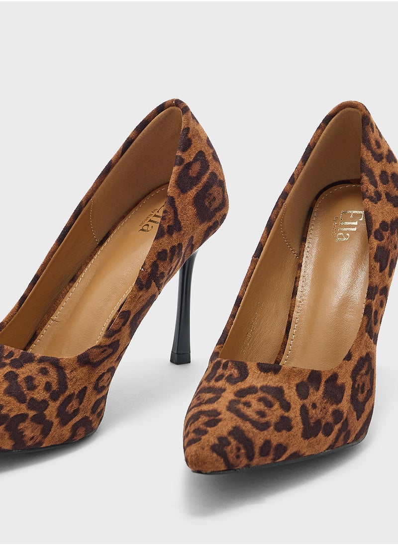 Leopard Print Pointy Pump