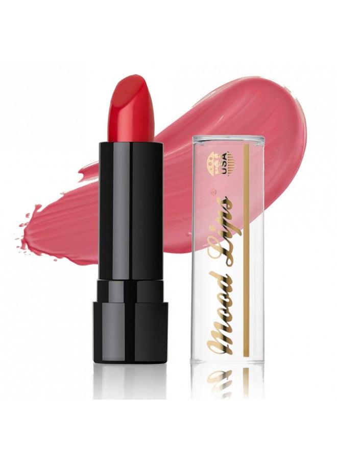 Mood Lips Color Changing Lipstick | Long Lasting 12 Hour Wear | Aloe Vera Moisturizing & Hydrating | Made In Usa | Red