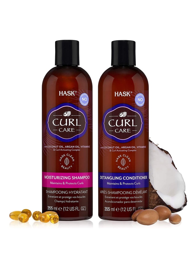 Hask Curly Care Shampoo 355Ml & Conditioner 355Ml X2 Value Pack