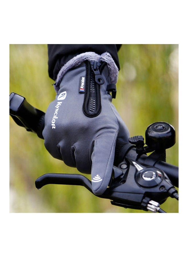 Winter Warm Gloves Fleece Windproof Waterproof Touchscreen Sports Cycling Skiing Bicycle Outdoor Work Gloves 0.087kg