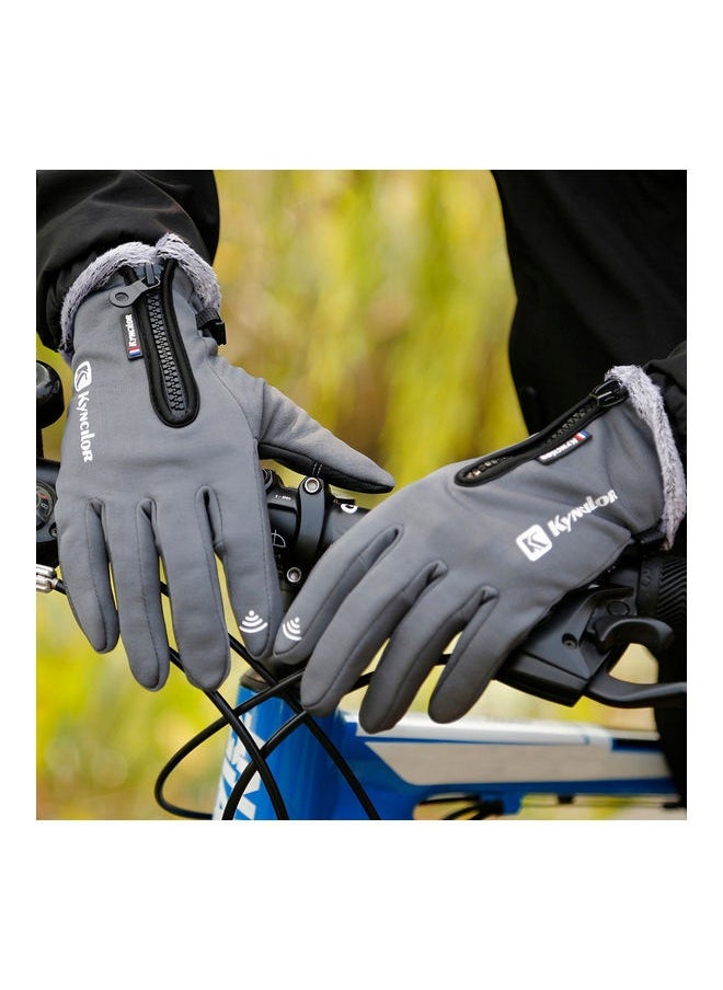 Winter Warm Gloves Fleece Windproof Waterproof Touchscreen Sports Cycling Skiing Bicycle Outdoor Work Gloves 0.087kg