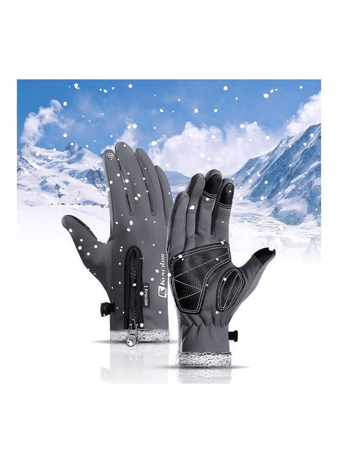 Winter Warm Gloves Fleece Windproof Waterproof Touchscreen Sports Cycling Skiing Bicycle Outdoor Work Gloves 0.087kg