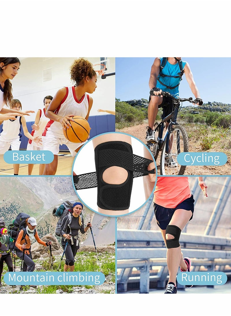 Knee Brace with Side Stabilizers Relieve Meniscal Tear Knee Pain ACL MCL Arthritis,Joint Pain Relief, Breathable Adjustable Knee Support Suitable for Sports Injuries (Right - L)