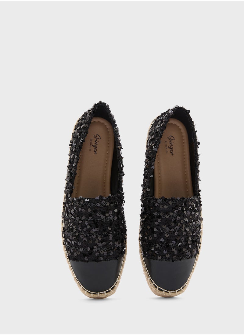 Sequined Espadrille