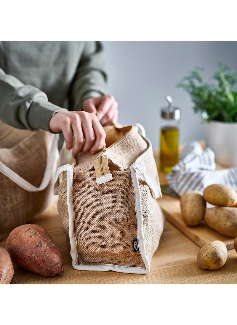 100% Jute Food Storage Bags for Root Vegetables and Fruits Quality Multipurpose 9L