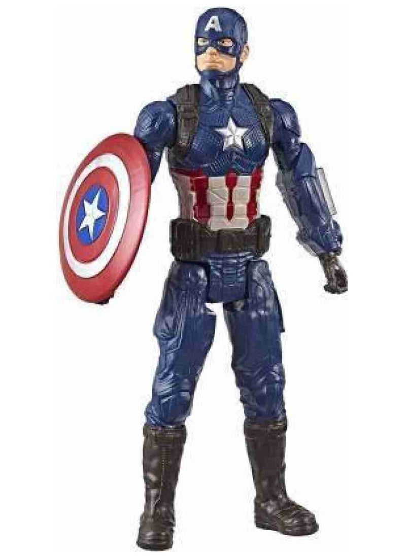 Marvel Titan Hero Series Collectible 12-Inch Captain America Action Figure, Toy for Ages 4 and Up